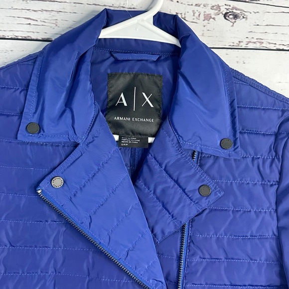 Armani Exchange Royal Blue Down Jacket - Picture 3 of 13